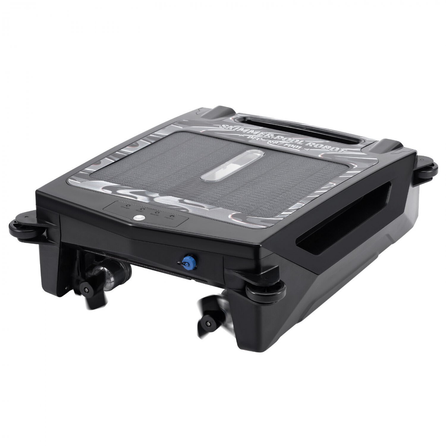 Cordless Robotic Pool Skimmer Solar Powered Pool Surface Cleaner Robot