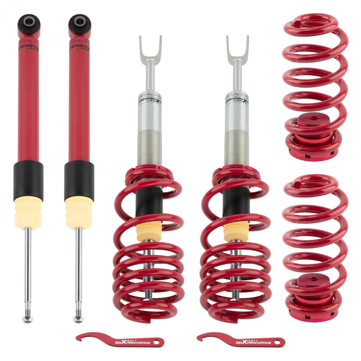 Maxpeedingrods Coilover Shock+Spring Set for Audi A4 Quattro B6 B7 02-08