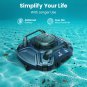 Cordless Robotic Automatic Pool Cleaner Vacuum Rechargeable Self-Parking