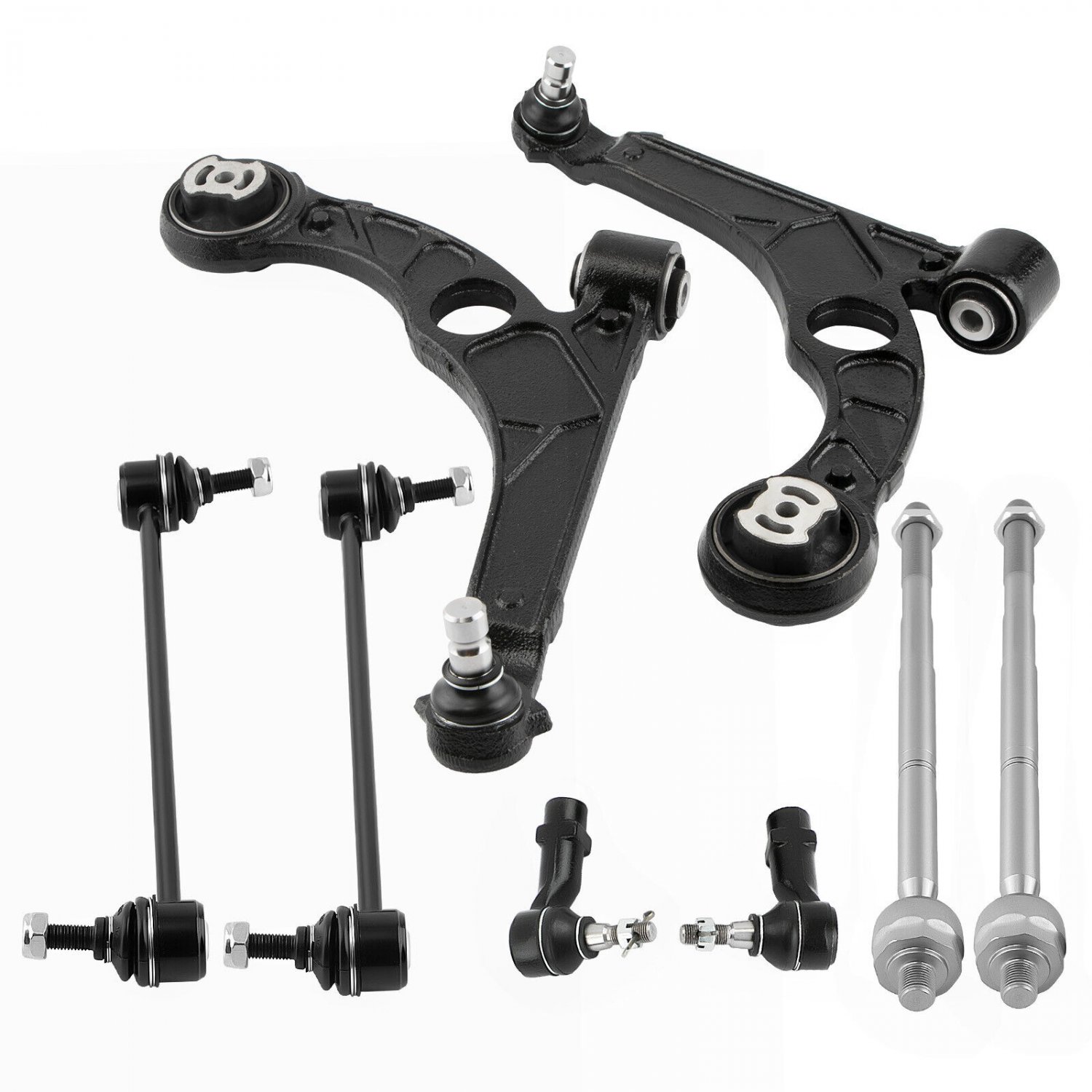 8x Suspension Kit Front Lower Control Arms Sway Bar Tierods for Dodge Dart 13-16