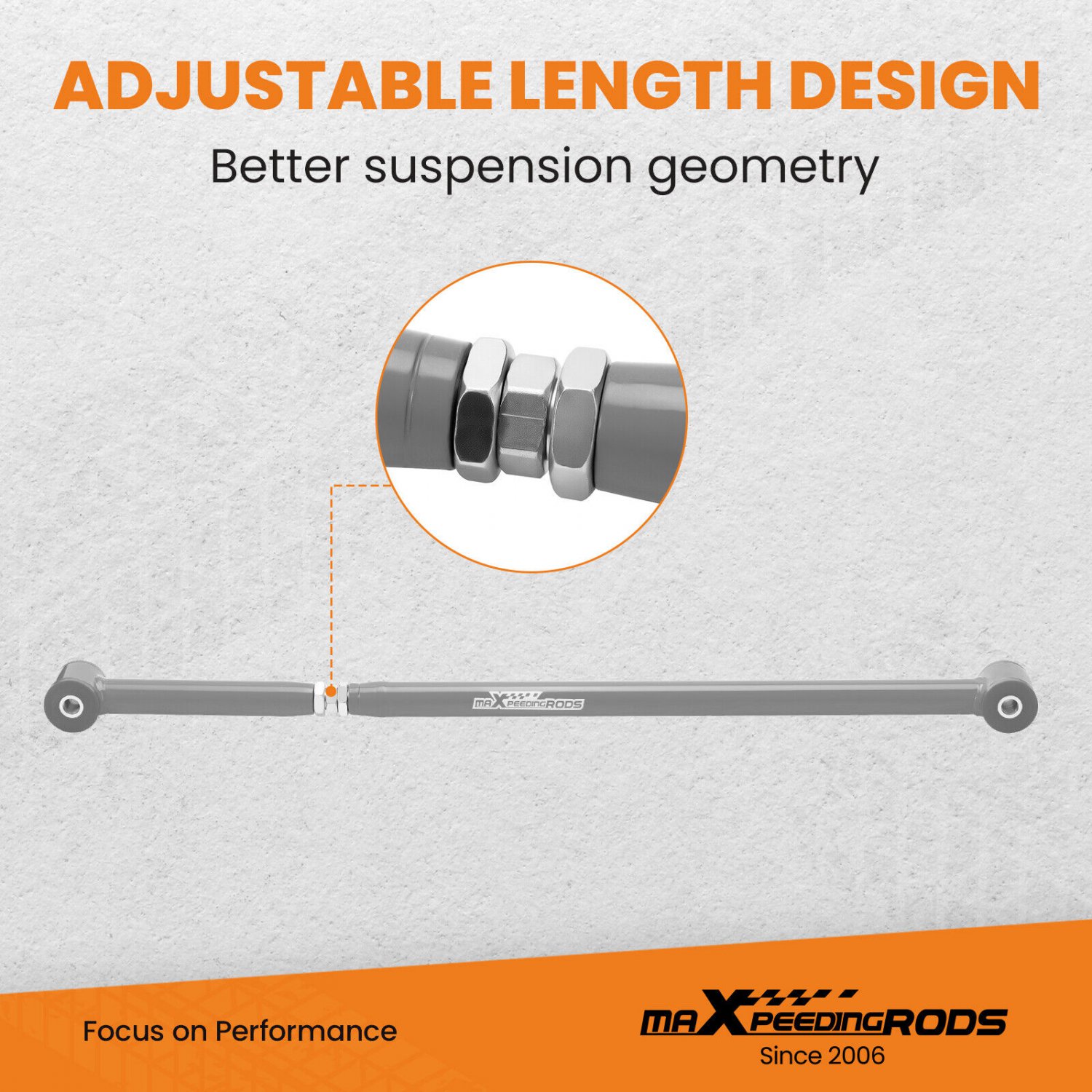 Adjustable Rear Panhard Track Bar for GM SUVs 2000-2006 Chevy GMC Cadillac H2