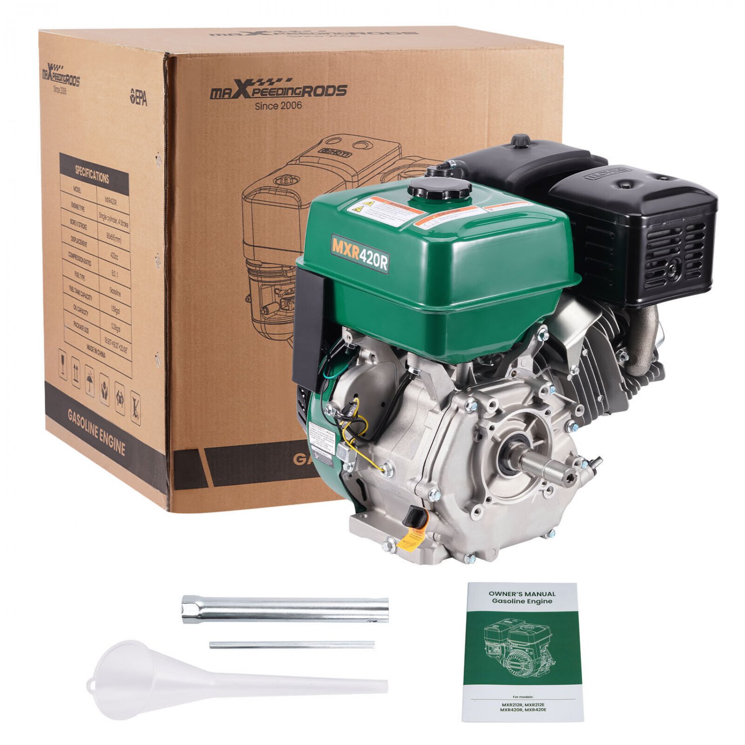 Engine Motor 420cc OHV Horizontal 4 Stroke Recoil Start For Go-Kart Rototiller