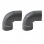 2.5" Universal Aluminum Turbo Intercooler Pipe Kit w/ Gray Hose T-Bolt Clamps