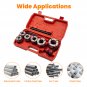 Ratcheting Pipe Threader Die Handle Hinge Plate Head Tool Kit 1/4'' 3/8''