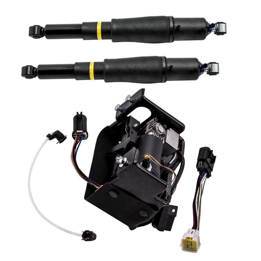 2x Air Suspension shocks+Compressor Pump For Escalade Tahoe 949-000 w/ Warranty