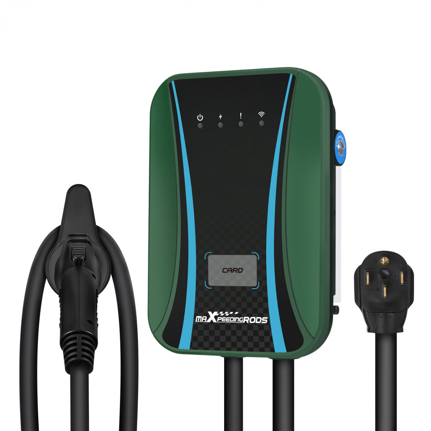 40A EV Charger Electric Car 24FT SAE J1772 EVSE UL Listed Level 2 NEMA 14-50