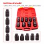 9X Deep Impact Socket Set 1/2" Drive Metric Axle Hub Nut Socket 29-32-38mm