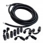 16FT AN6 -6AN AN-6 Fitting Steel Nylon Braided Oil Fuel Hose Line 5M Kit