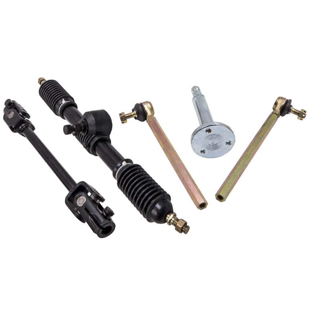 Steering Wheel Parts Assembly & Tie Rod With Adjustable Shaft for 110cc Go Kart