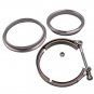 4" inch V-Band Flange&Clamp Kit For Turbo Exhaust Pipes Stainless Steel