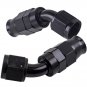 20FT 8AN PTFE Braided Fuel Oil Line Hose + AN8 Fuel Hose End Fitting Black