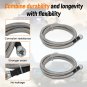 2pc 70" Braided Transmission Cooler Hose Line Kit -6AN For GM 4L60E 4L80E
