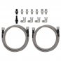 2pc 70" Braided Transmission Cooler Hose Line Kit -6AN For GM 4L60E 4L80E