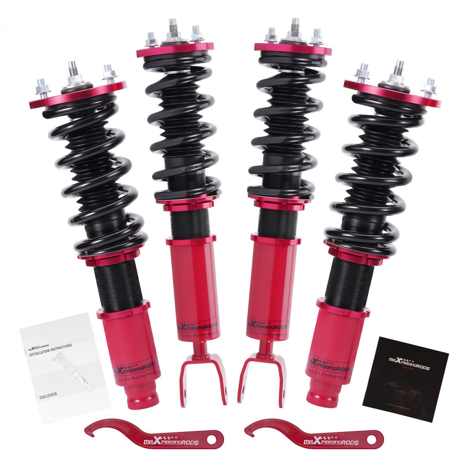 Front + Rear 4Pcs Coilovers Lowering Kit For Honda Accord 08-12 Acura TSX 09-14