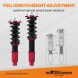 Front + Rear 4Pcs Coilovers Lowering Kit For Honda Accord 08-12 Acura TSX 09-14