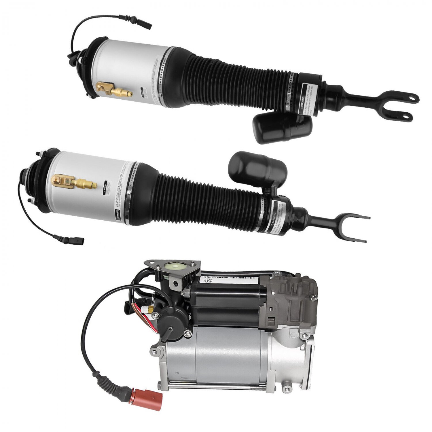 Pair Front Struts Assembly + Air Pump Fit for Bentley Continental GT Flying Spur