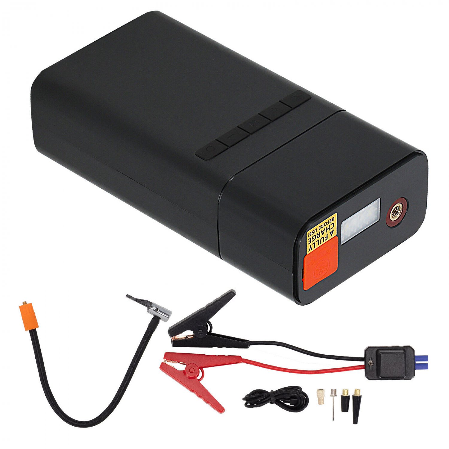 2500A Portable Battery Booster with 150PSI Digital Tire Inflator  Black
