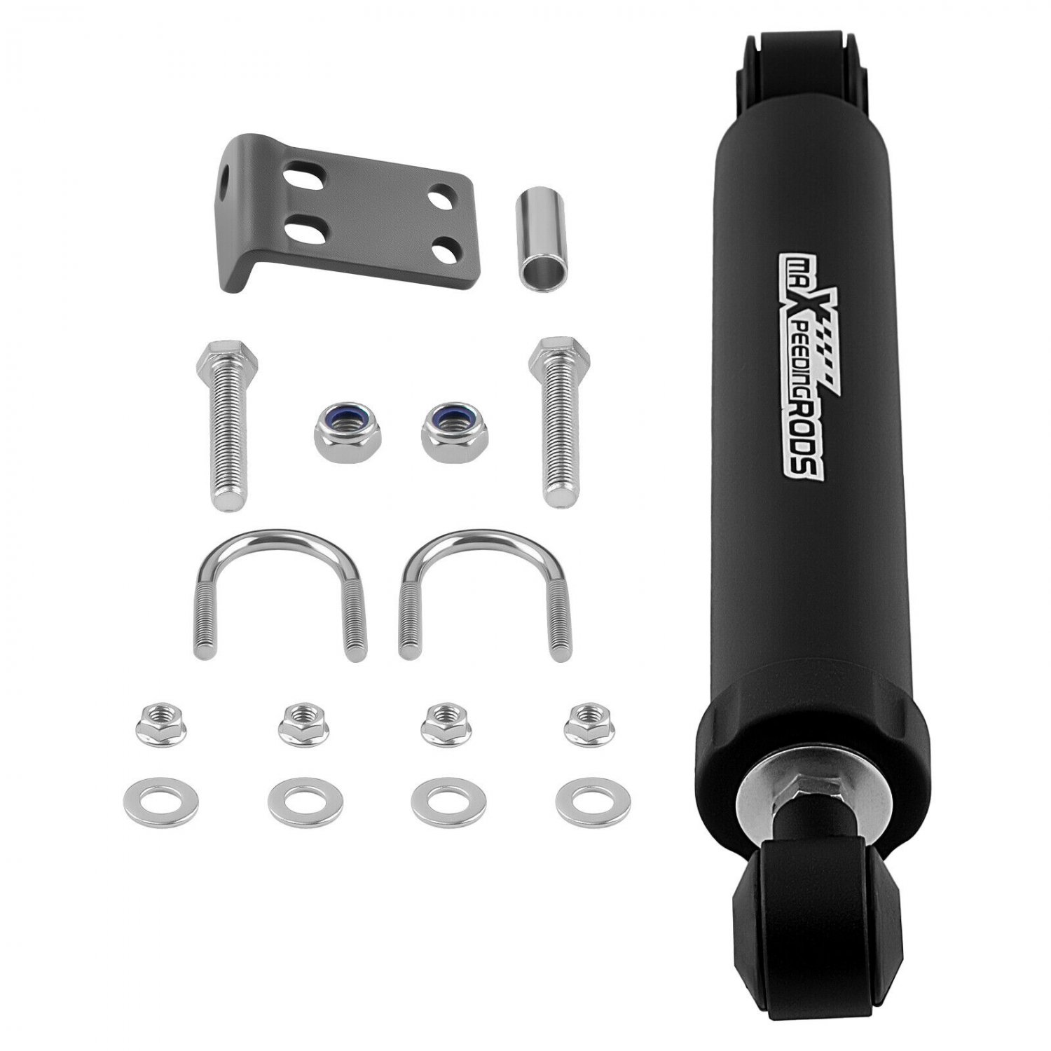 Steering Stabilizer W/ Mounting Brackets For Jeep Wrangler JK 07-18 2WD 4WD