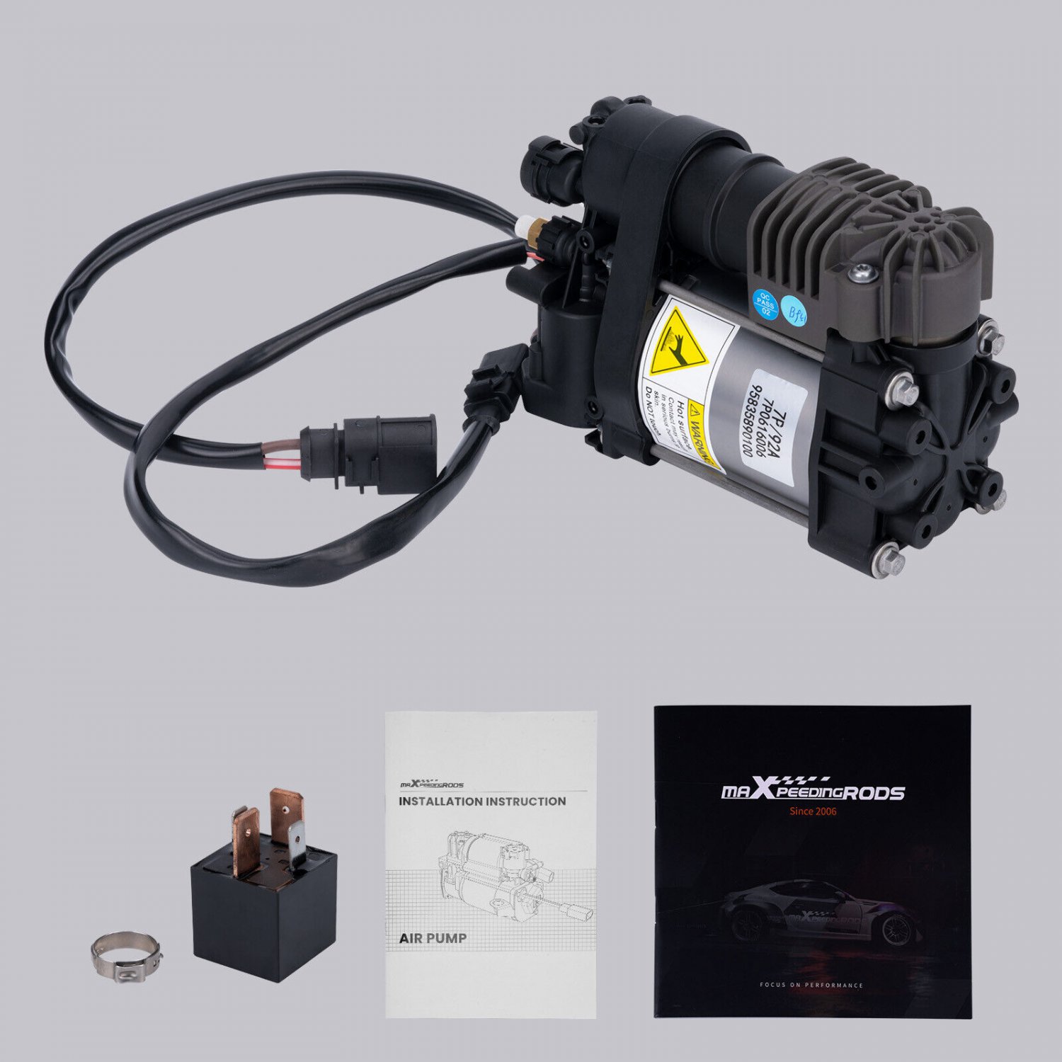 Air Suspension Compressor Pump for Porsche Cayenne II 92A 2011-2018 95835890100