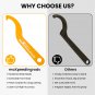2PCS Coilover Shock Adjustment Tool Steel Spanner Wrenches Coil Over Wrench Kit