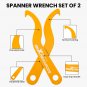 2Pcs Coilover Adjustment Shocks Coil Springs C-Shape Spanner Wrenches Hook Tools