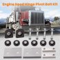 Hood Hinge Pivot Bushing Kit & Mounting Bolt Set Fit for Peterbilt 379