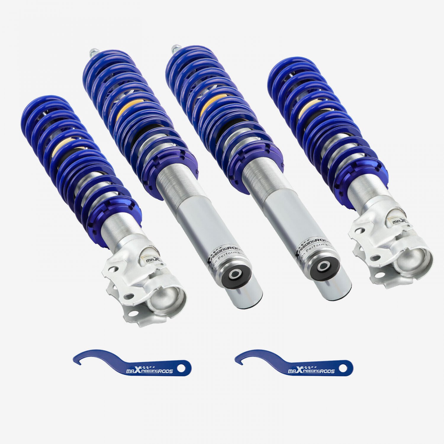 Lowering Suspension Coilover Kits for VW MK2 / MK3 GOLF & JETTA - Blue Struts