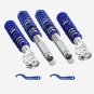 Lowering Suspension Coilover Kits for VW MK2 / MK3 GOLF & JETTA - Blue Struts