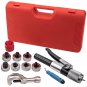 Hydraulic HVAC Tube Tubing Expander Swaging 7 Lever Tool Heads Kit Set 3/8"