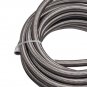 20FT -8AN AN8 PTFE Stainless Steel Braided Fuel Gas Oil Line Hose Universal