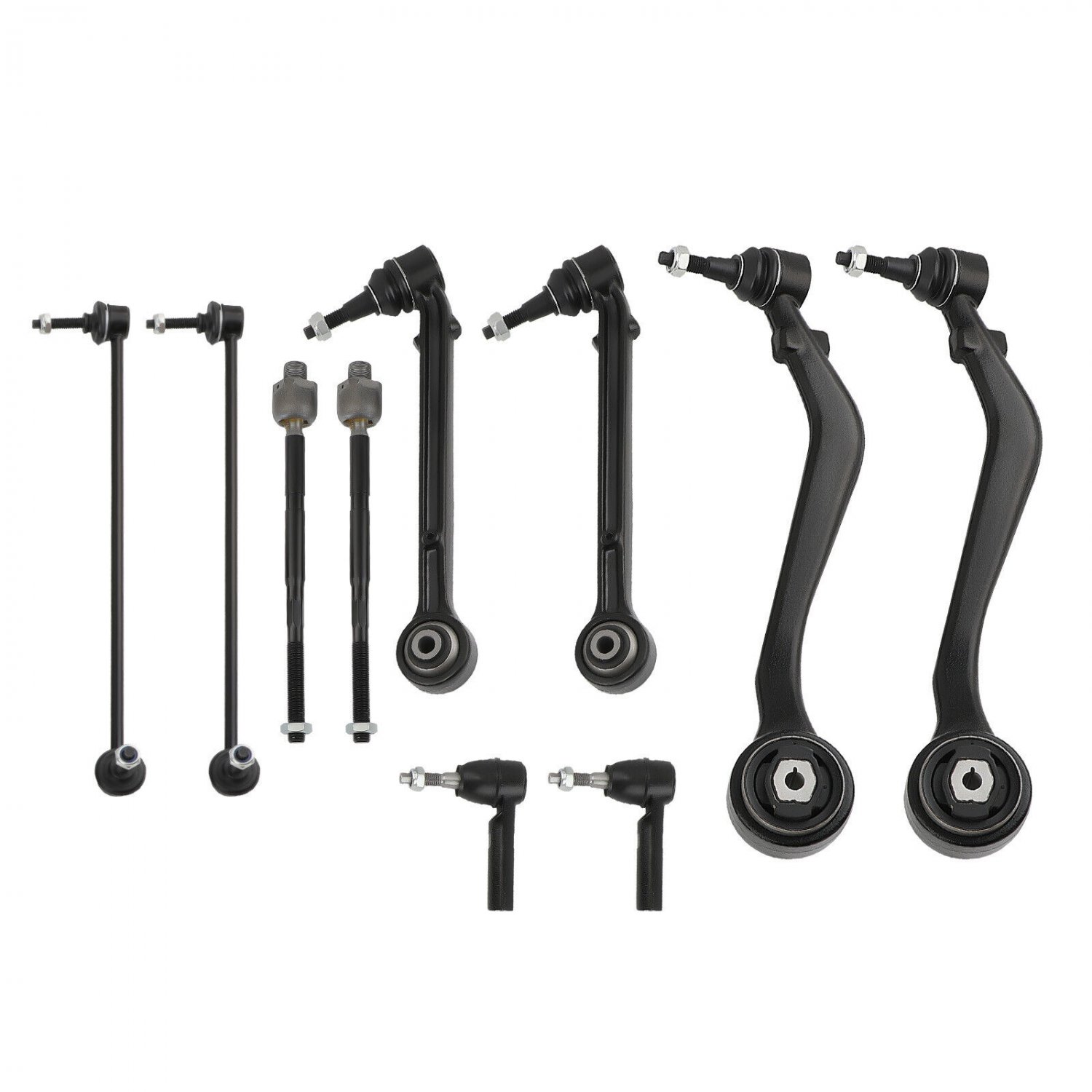 10x Front Lower Control Arm Ball Joint Tie Rods Sway Bars for Chevy Camaro 10-15