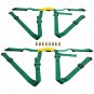 2 Packs Universal 4 Point Racing Safety Harness Seat Belt 2" Strap Green