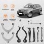 Front Lower Upper Control Arms+Tie Rod End+Sway Bar Links Kit For BMW X5 E70 X6