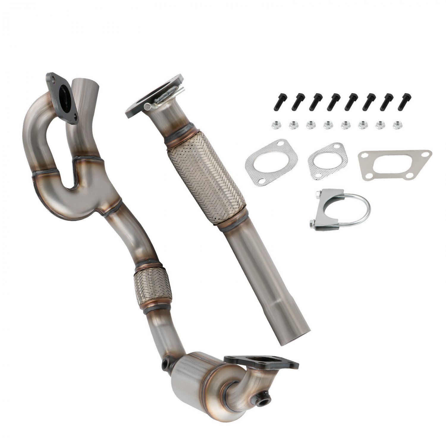 Left Catalytic Converters & Flex Pipe for Cadillac SRX 2010-2011 3.0 L&Acirc;&nbsp;LF1&Acirc;&nbsp;V6