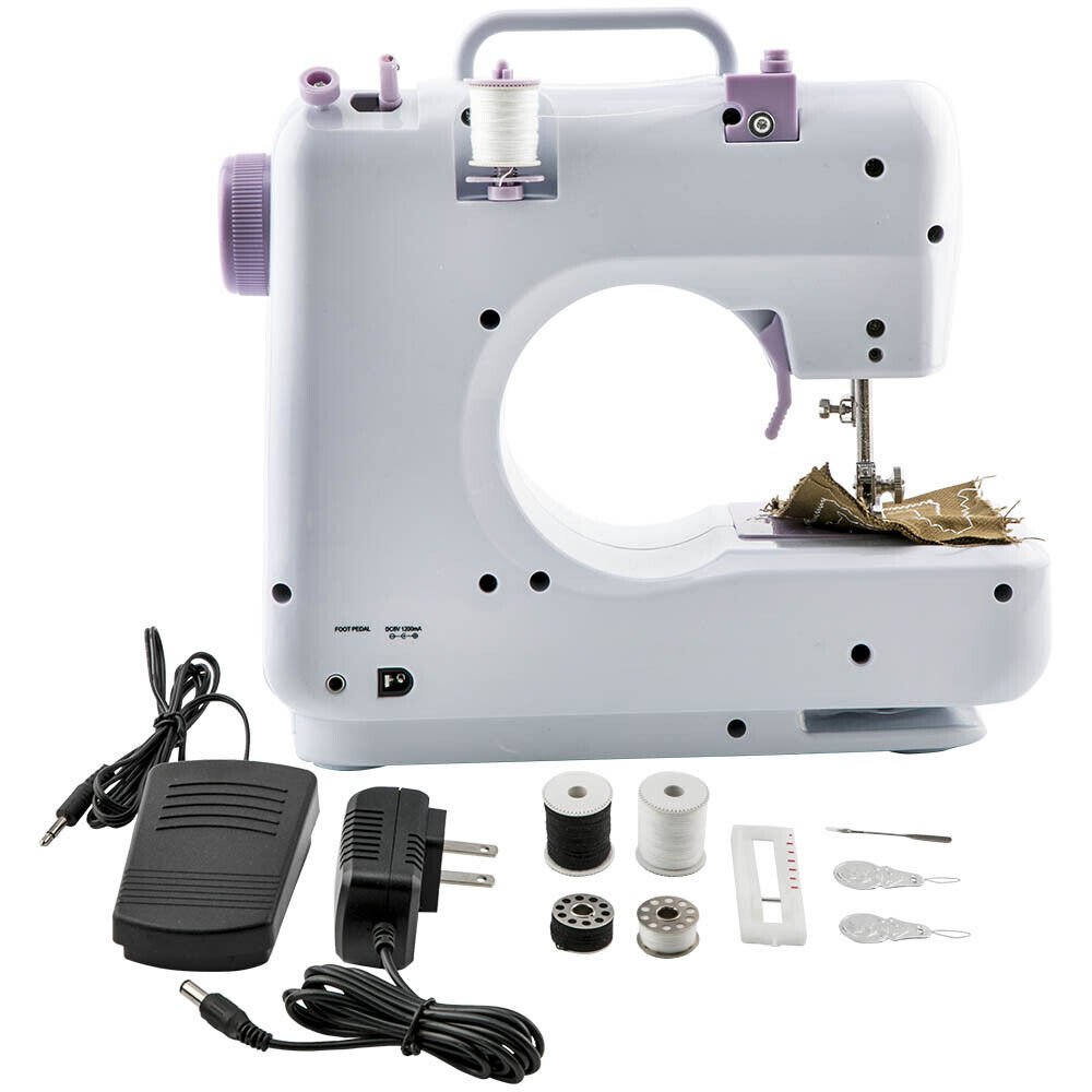 12 Stitches Desktop Sewing Machine Portable Electric Crafting Mending Machine