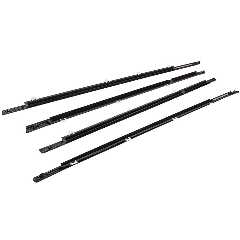 4pcs Weatherstrip Window Moulding Trim Seal Belt Fit Honda Accord 2008-12 Chrome