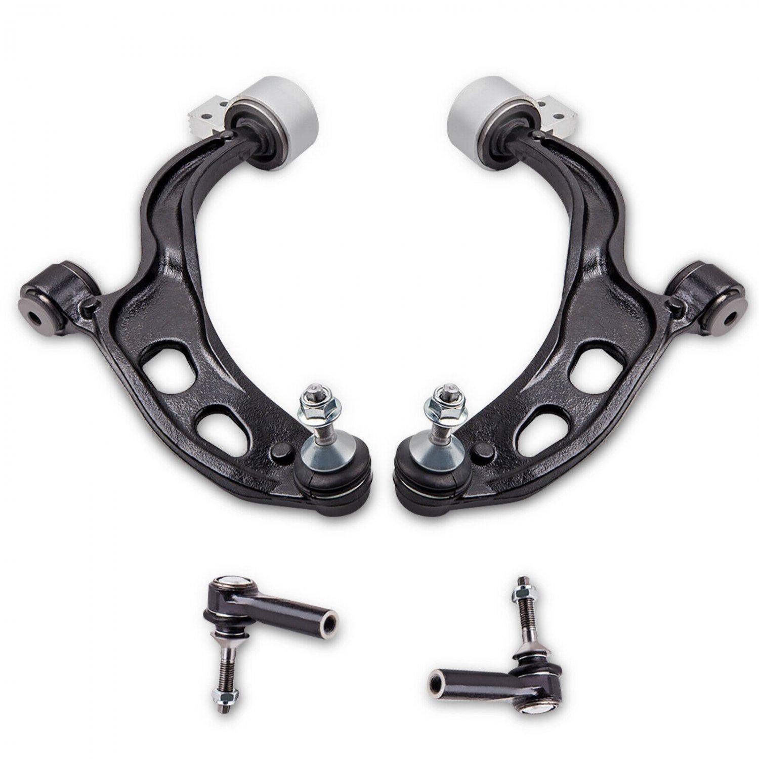 4Pcs Front Lower Control Arm w/Ball Joint Tie Rod for 2010-2012 Ford Taurus Flex
