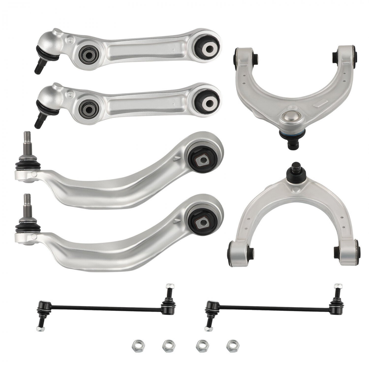 8pcs Front Upper Lower Control Arm w/ Axle Sway Bar for BMW F07 F01 F02 F03 F04