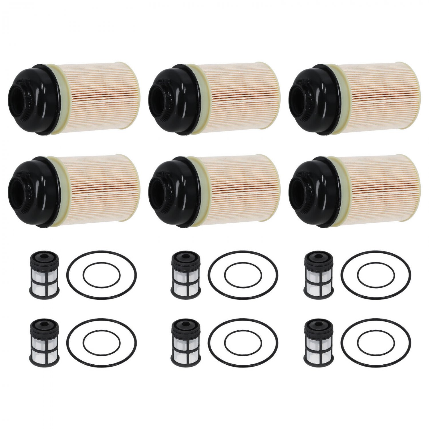 6 Pcs Fuel Filter Kit for DDE Gen 5 Engine FK11011 A4720921705 A4720921405