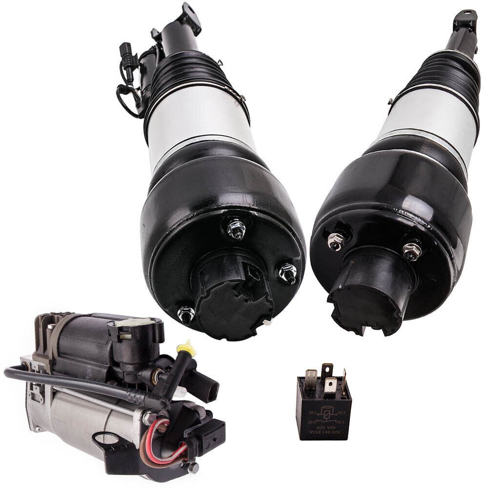 2x Front Airmatic Air Shock Struts + Compressor For Mercedes CLS/E-Class 550 500