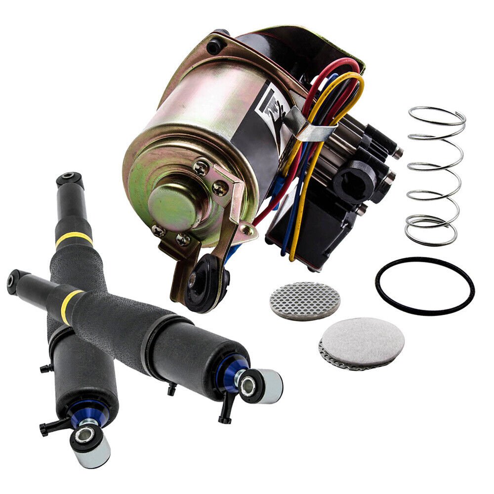 Rear Air Suspension Shock & Compressor Kit For Chevy GMC Cadillac SUV Z55
