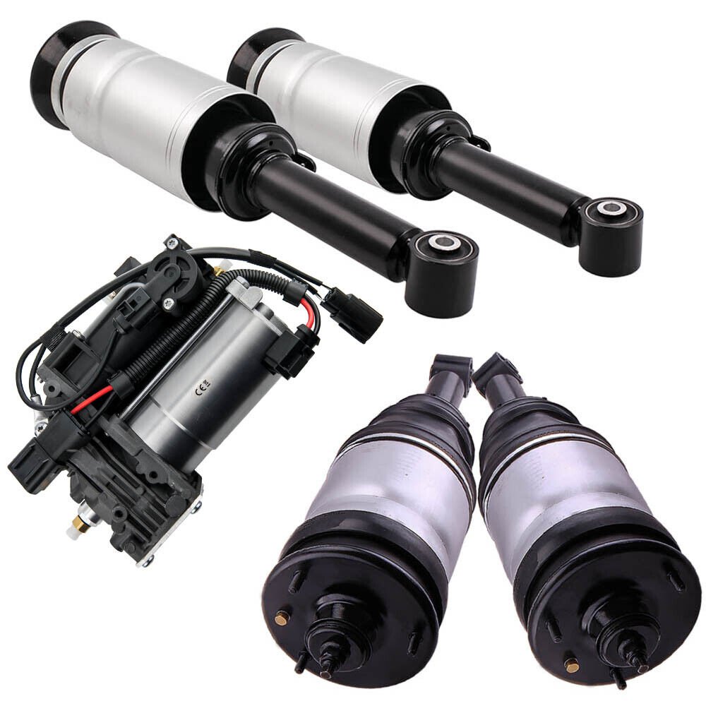 4x Front Rear Air Shock Struts Compressor For Land Rover LR3 4 Range Rover Sport