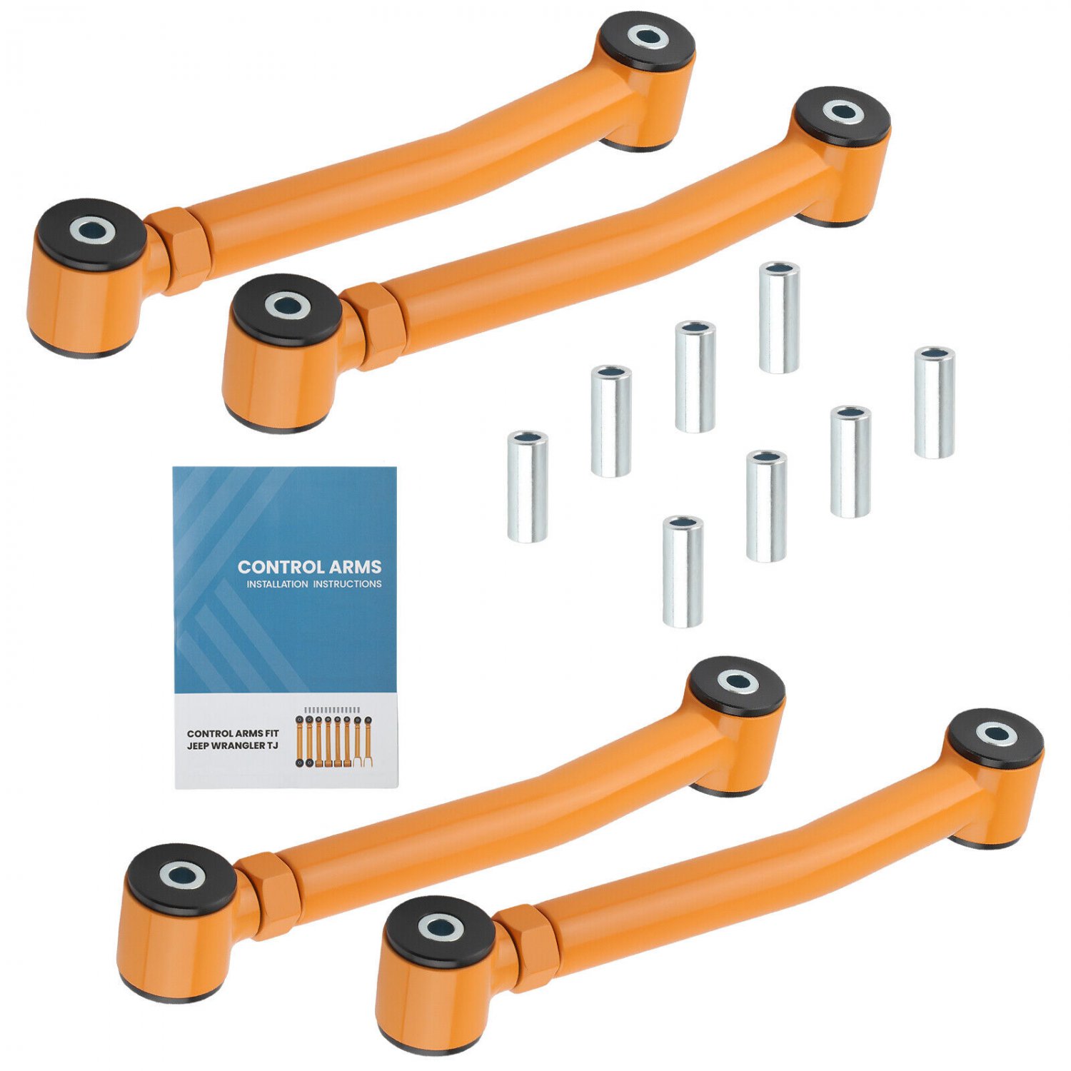 Suspension Front + Rear Lower Adjustable Control Arms for 97-06 Jeep Wrangler TJ
