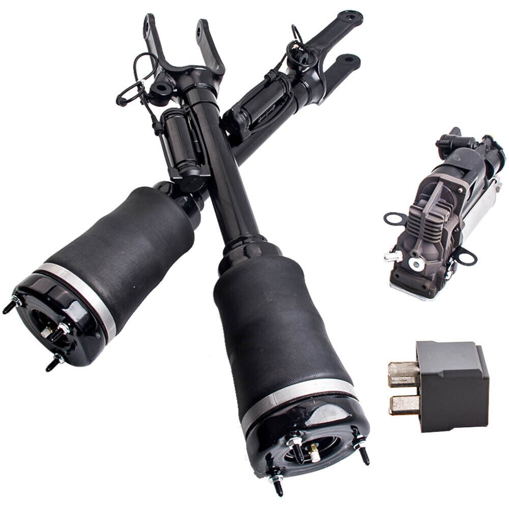 2x Front Air Suspension Struts w/ Compressor Pump For Mercedes W164 1643206113