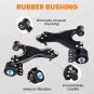 Front Lower + Rear Upper Rearward Lateral Control Arms for 09-17 Chevy Traverse