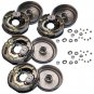 2L+2R Trailer 10 x 2 1/4" Electric Brake 5 on 4.5 Hub Drum Kit Fit 3500 lbs Axle