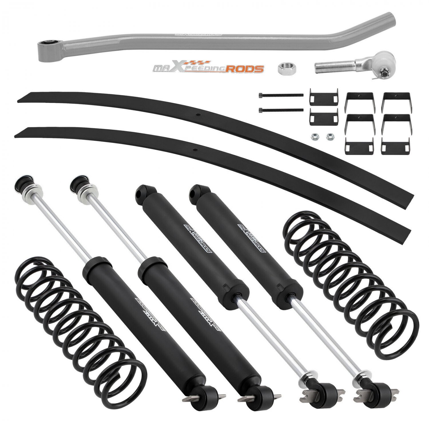 3" Lift Kit w/ Adjustable  Track Bar For Jeep Cherokee XJ 2WD 4WD 1984-2001