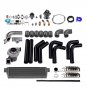 10pcs T4 5-Bolt Universal T04E Turbo Kit 2.5'' Intercooler Pipe Wastegate