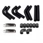 10pcs T4 5-Bolt Universal T04E Turbo Kit 2.5'' Intercooler Pipe Wastegate