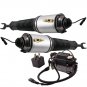 Front Air Strut L&R+Air Compressor Pump For Audi A8 D3 4E 10/12 Cylinders 02-10